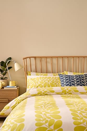 Housse de couette Orla Kiely jaune 260x220 finie la couette trop courte - 4