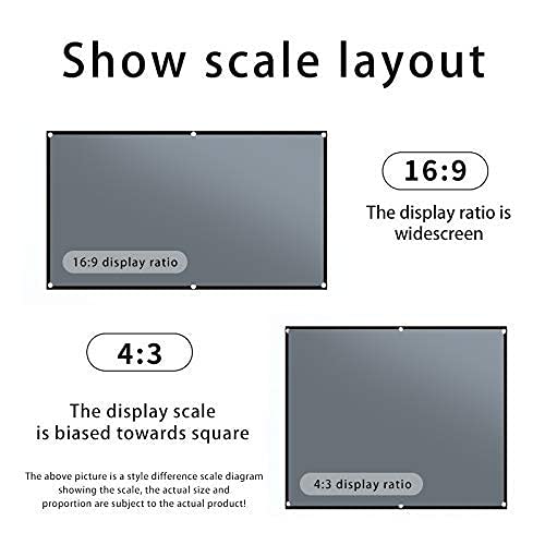 Pantalla para proyector portátil 50 pulg 16:9 plegable miniatura 5