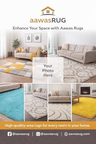 Image of Carpet for Hallway, Kitchen, and Modern Interiors, Cozy Shag Runner for Living Room, Entryway & Office Decor Size 6x9 feet Turqoise Tribuz