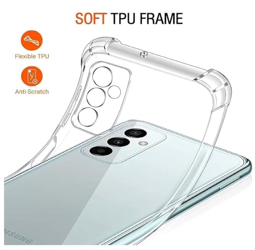 Image of BOXXO Flexible Back Cover for Samsung Galaxy M15 5G | Back Cover Transparent Clear Shockproof Case Four Corner Protection | Slim Protective Mobile Phone Cover for Samsung Galaxy M15 5G