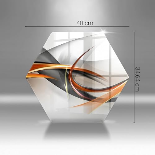 Planche induction verre 40cm Wallfluent au design hectogonal - 7