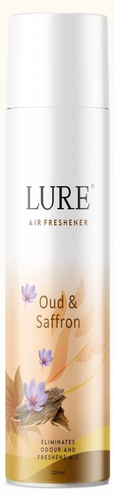 Image of Lure Room Freshener | Air Freshener for Home And Office - OUD & SAFFRON (220ml Each, Pack of 4)