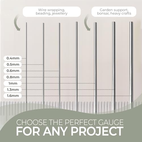 304 Edelstahldraht, 1 mm, 18 Gauge, 4 m, DIY-Handwerk, künstlerischer Draht für Schmuckherstellung, Bailing, Modellierung und Bonsai-Training, rostbeständiger und langlebiger Basteldraht in
