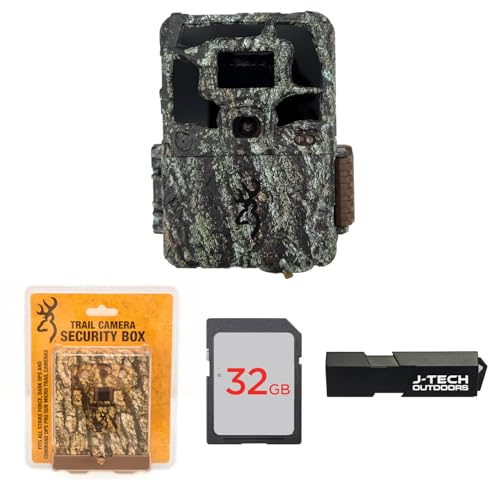 Browning Dark Ops Pro X 1080 Trail Game Camera Bundle incluye submicro caja de seguridad + tarjeta de memoria de 32 GB + lector de tarjetas J-TECH (24 MP) | BTC6PX1080