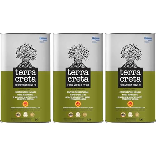 Terra Creta g.U. - Extra natives Olivenöl aus Kolymvari (3 x 1 l Kanister)