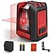 Kreuzlinienlaser, Selbstnivellierend Linienlaser,Selbstnivellierender Lasernivellier mit Rot Kreuzlinien Laser-Vertikale und Horizontale Linie, Laser-Tool für Bildaufhängen, Batterie enthaltend