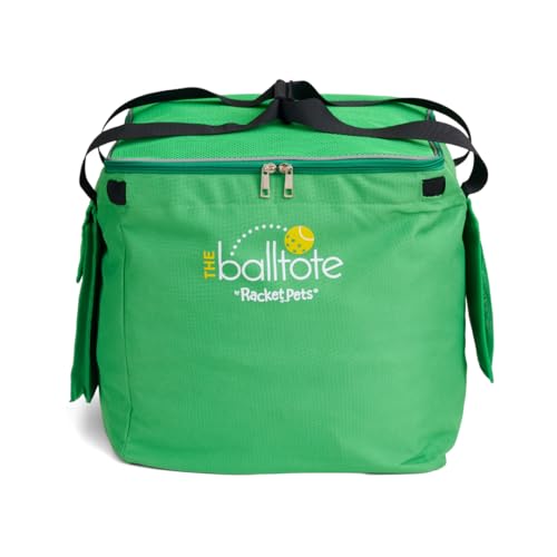 Racket Pets The Ball Tote - Replacement Bag for Tennis and Pickleball Pro Teaching Cart Hopper, Large Tote Bag For 150 Tennis Balls or 100 Pickleballs, Frame Not Included, (Green)