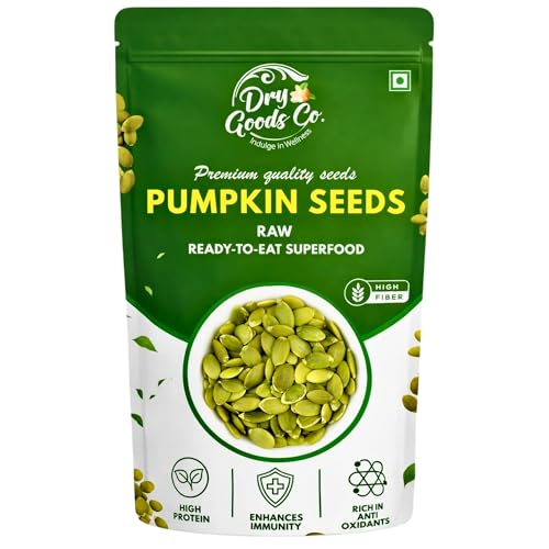 Image of Dry Goods Co Premium Pumpkin Seeds 200g | Raw & Natural Pepitas | High Protein Healthy Snack | Rich in Magnesium & Fiber | Superfood Seeds | No Additives | Lab Tested