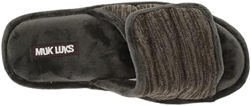 MUK LUKS Men's Maverick Slide Slippers, Green Gable/Olive, 10-11 | Image 4