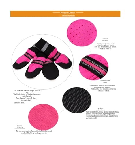 Bottes imperméables pour chien XL bleu avec semelles antidérapantes