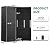 IWDOO Tall Vertical Outdoor Storage Shed, 61 Cu Ft Waterproof Resin Storage Cabinet with Floor, All-Weather Garden Shed for Garage, Patio, Backyard, Porch (Black)