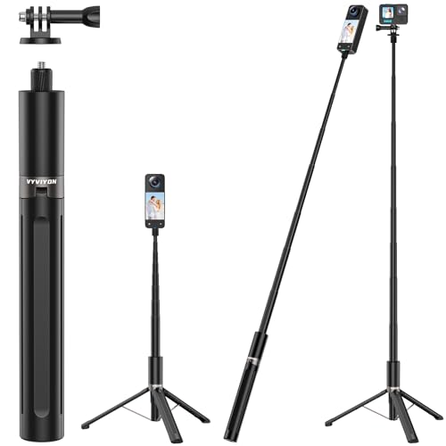 Invisible Selfie Stick Tripod 165cm for Action Cameras