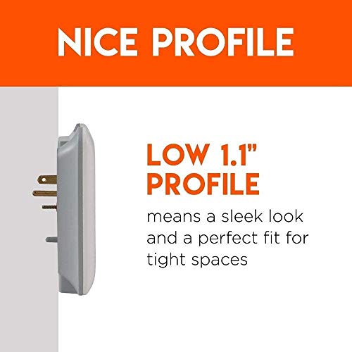 ECHOGEAR Outlet Extender Multiplug 2 Pack with 3 AC Outlets & 2 USB Ports – Low Profile Design Sits Just 1.1" from Wall - Protects Your Gear with 540 Joules of Surge Protection by ECHOGEAR - Image 3