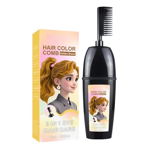 Brosse à Cheveux Portable pour Coloration, Applicateur de Couverture des Cheveux Blancs, Couverture des cheveux blancs, pour Mariage Fête Réunion Voyage Extérieur Rencontres Sociales