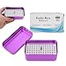 7 Colors Choose Bur Blocks Autoclavable Endo Files Holde with Cover 72 Holes Autoclave Organizer Box Diamond Burs Stainless Steel Organizer Box (Purple)