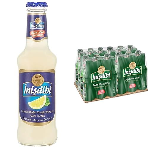 İnişdibi Limonlu Madensuyu 24'lü Paket (200 ml x 24 Adet) ve İnişdibi Maden Suyu 24'lü Paket (200 ml x 24 Adet)