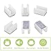 UFURMATE 40Pcs Plastic Chair Leg Floor Protectors With Felt Pads, U Shaped Tube Caps Cover Non-Slip Rectangle Legs Tips for Round Sled Base (11-12mm, White)