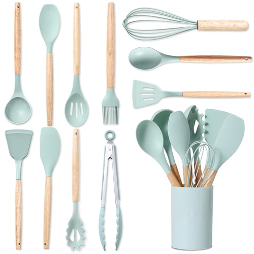 Imagen de BASVII Juego de Utensilios de Cocina de Silicona de 12 piezas