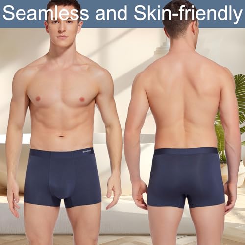 Modal Mens Trunks Underwear Performance Breathable Pouch Moisture-Wicking Cooling Seamless Underwear for Men 3 Pack2