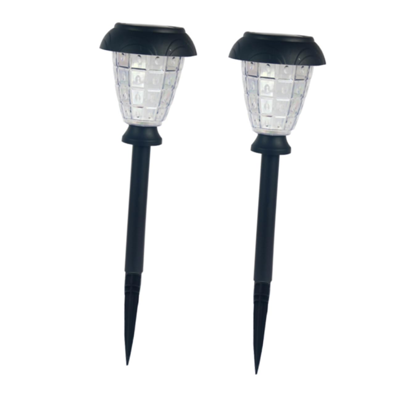 VILLCASE Solar Garden Lights 2 Pack Outdoor Led Ground Plug Lights Waterproof Landscape Lamp for Yard Courtyard Walkway
