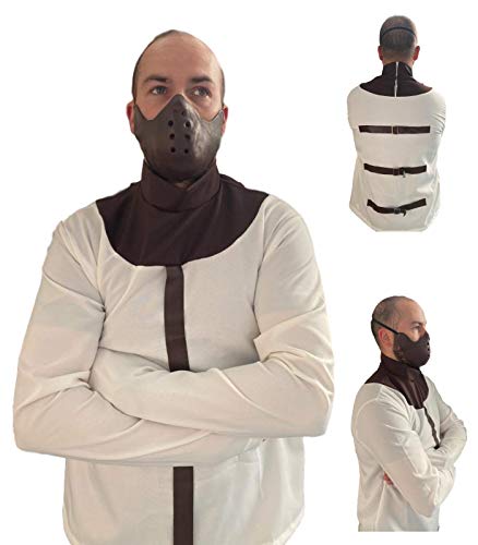 Adult Hannibal Lecter Jailbird Silence of the Lambs Fancy Dress Halloween Costume by Rubber Johnnies TM