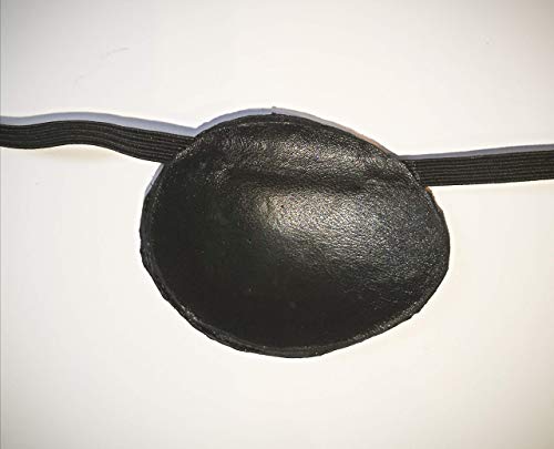Black Leather Eye Patch Eyepatch Cosplay Larp Steampunk Pirate Captain Stage Gothic Style Halloween Costume. For Adults, For Kids. For Left Eye, For Right Eye. #TOP1