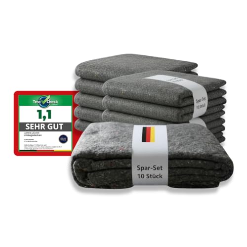 10 Umzugsdecken Malervlies je 1,3 x 2 m Möbeldecke Schoner