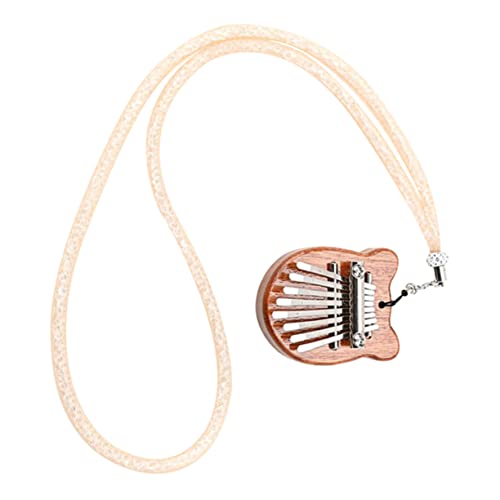 ibasenice 8トーンのミニペンダント ピアノ 音楽 指楽器 ベビーミュージカルおもちゃ 初心者カリンバ ミニカリンバ の楽器 木製 Light Brown