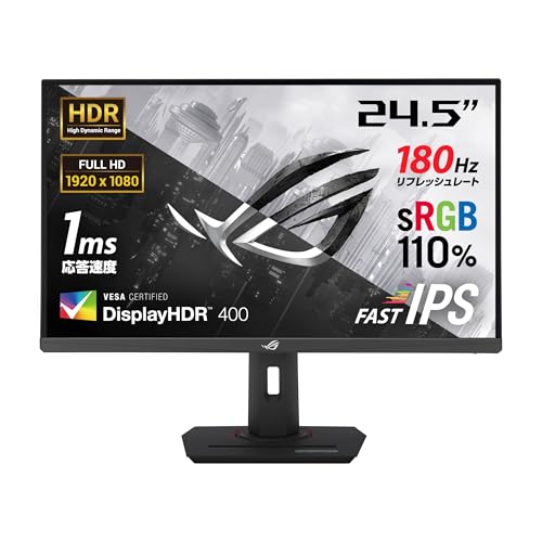 ASUS 165Hz対応 24.5インチ ゲーミングモニター ASUS 2020年モデル ASUS ゲーミングモニター 165Hz 24.5インチ