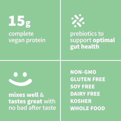 Image of Sprout Living Epic Protein, Plant Based Protein & Superfoods Powder, Mindful Matcha | 17 Grams Organic Protein Powder, Vegan, Non-GMO, Gluten Free, Adaptogens + Nootropics (1 Pound, 12 Servings)