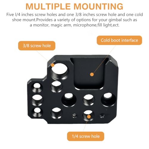 Image of ZORBES Aluminum Gimbal Extension Plate for DJI Ronin RS4, RS3, RS2, and RSC | Adds Mounting Space, Supports Creative Filming Rigs, Aluminum Construction, for Ronin Gimbal Accessories