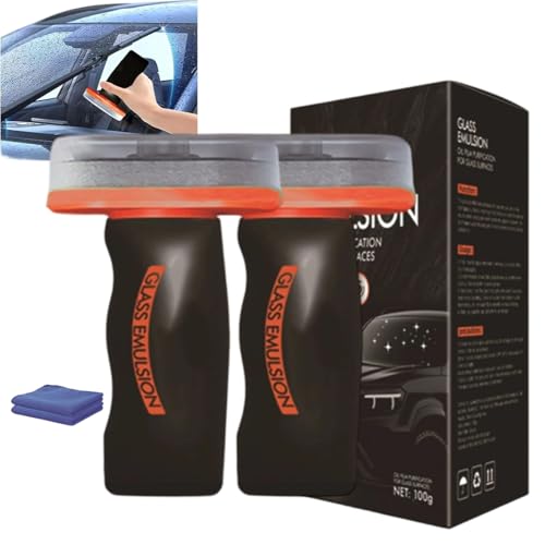 Nmes Nettoyant Pare Brise, Nmes Glass Emulsion, Nims Nettoyant Vitre Voiture, Nims Pare Brise, DéTachant Film D'huile Pour Pare-Brises Et Rétroviseurs, Sur Les Vitres De Voiture Et De Maison (2PC)