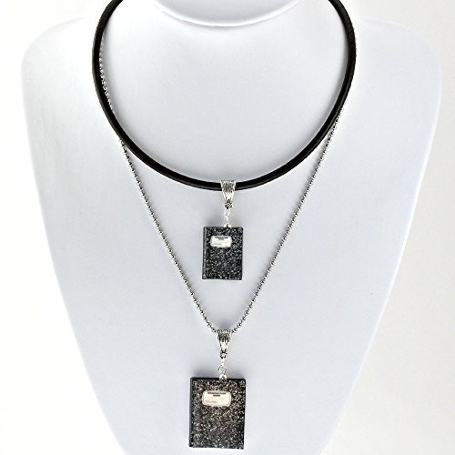 Composition Notebook Journal Clay Mini Book Bead Pendant Necklace Chain Cord Clasp Extender Unisex #TOP1