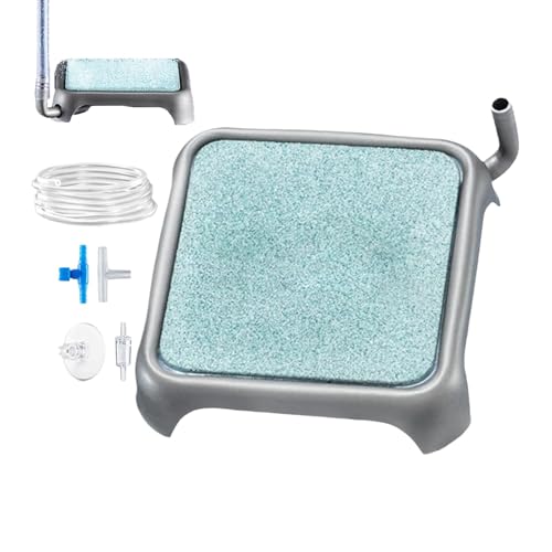 水槽のバブラーストーンキット、水槽酸素ストーンディスク,ステンレス鋼ベースの高い溶解したエアストーン | 携帯型水耕酸素酸素は、家、学校、リビングルームのためのアクセサリーを増やします