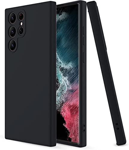 Image of DIZORO Samsung Galaxy S21 Ultra Case 6.8inches, Liquid Silicone Gel Rubber Shockproof Case Soft Microfiber Cloth Lining Cushion Compatible for Samsung S21 Ultra (Black)