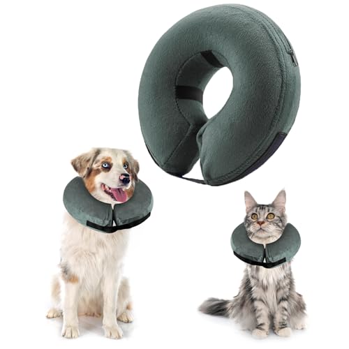 panemy Collier Collerette Gonflable pour Chien, Collerette Chien Gonflable avec Velcro Réglable,...