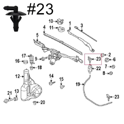 Buse de lave-glace Dodge Sprinter remplace gicleur usé OEM - 4
