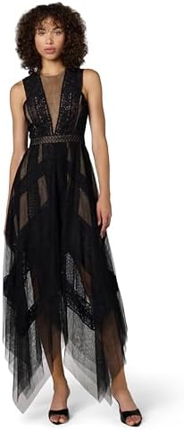 BCBGMAXAZRIA Women's Andi Lace Eve Dress, Black, 0 : Amazon.sg: Fashion