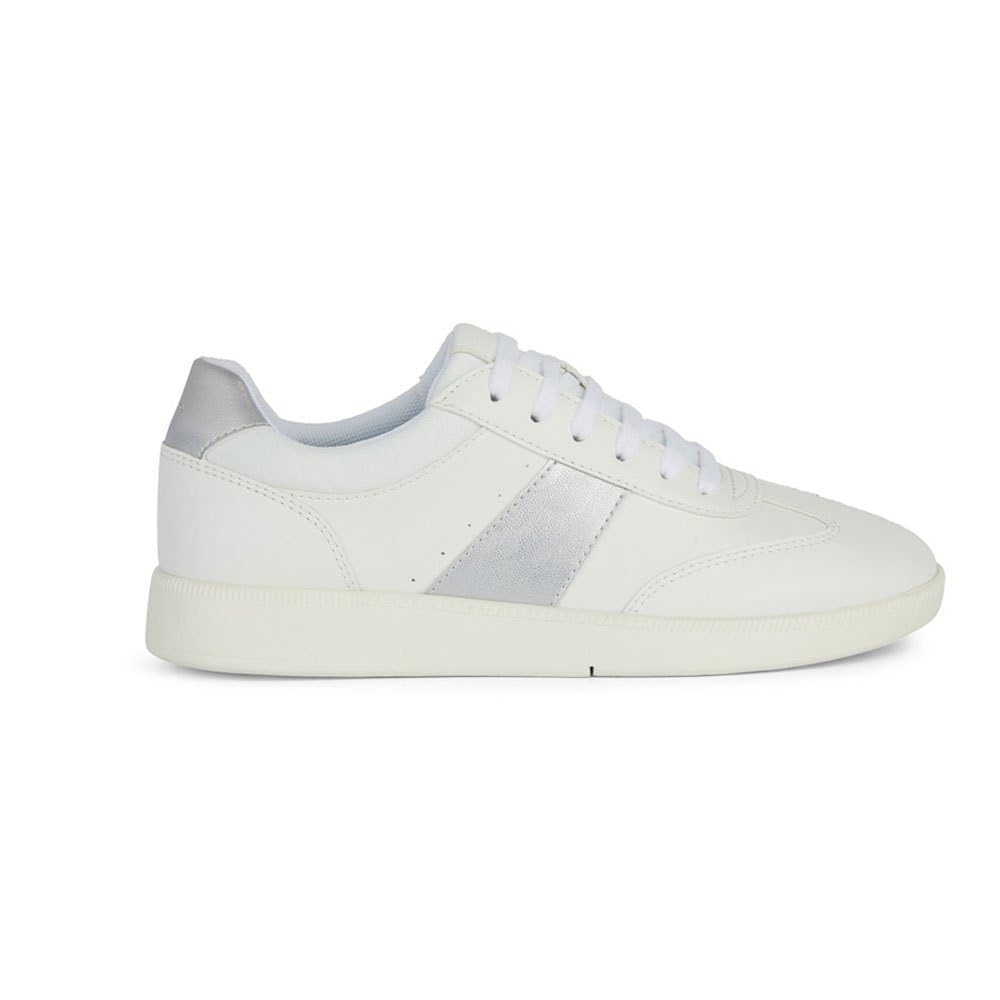 Geox D MELEDA B Trainers, White/Silver, White Silver, 6 UK