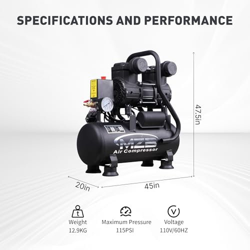 MZB 2.4 Gallon Ultra Quiet Air Compressor