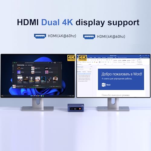 Image of Beelink Mini PC,Mini S12 N95 Intel Alder Lake-N95 (up to 3.4GHz),12GB LPDDR5 512GB SATA3 SSD Mini Desktop Computer, Support 4K@60Hz Dual HDMI Display, 2.5G LAN /USB3.2 /Low-Power Home /Office Micro PC