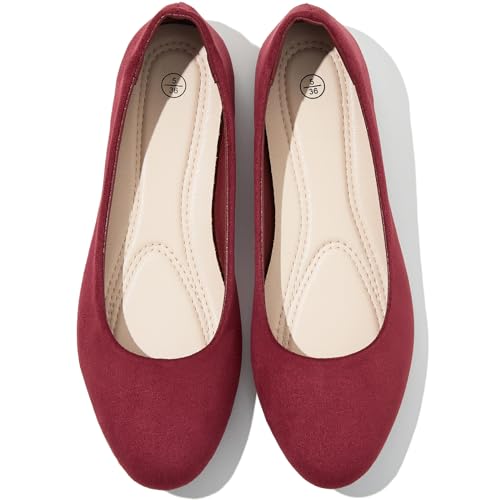Shupua Flats for Women Round Toe Flat Shoes Dressy Black...