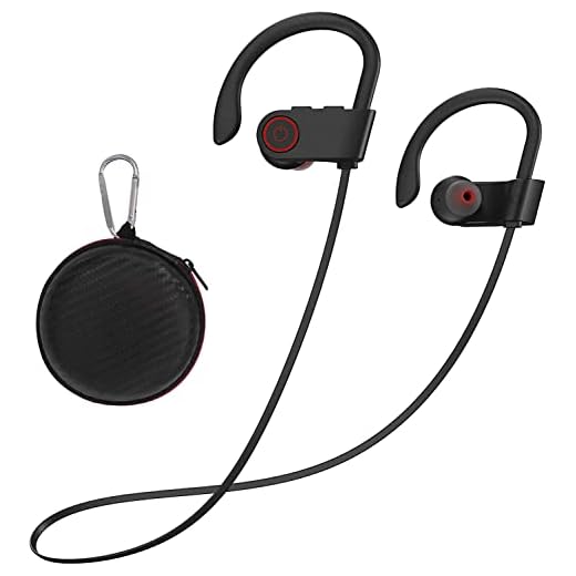Argmao U9 Bluetooth Headphones, 12 Hrs Playtime Wireless Earbuds IPX7 Waterproof Earphones with Mic HD Stereo Sweatproof in-Ear Earbuds for Sports Gym Running Workout Noise Cancelling Headsets