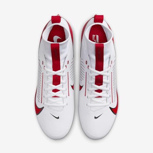 Nike Vapor Edge Pro 360 2 (Team Bank) Men's Football Cleats (FQ4044-105, White/Black/University Red) Size 154