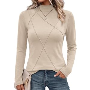 WIHOLL Long Sleeve Shirts for Women Fall Tops Casual Outfits