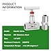 TAISHER 2PCS 304 Stainless Steel High Pressure Straight Needle Valve 1/4