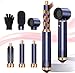UKLISS Hairstyler 5 in 1 Airbrush Haarstyler | Pro Air Styler Set - 1000W Rundbürstenföhn, Air Curler, Warmluftbürste, Föhnbürste, Haartrockner, Glättbürste | Styling für Alle Haartypen - Blau