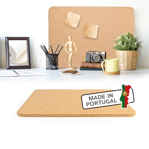 Dicker Kork Pinnwand 60x45 ohne Rahmen – 15 mm dick - für...