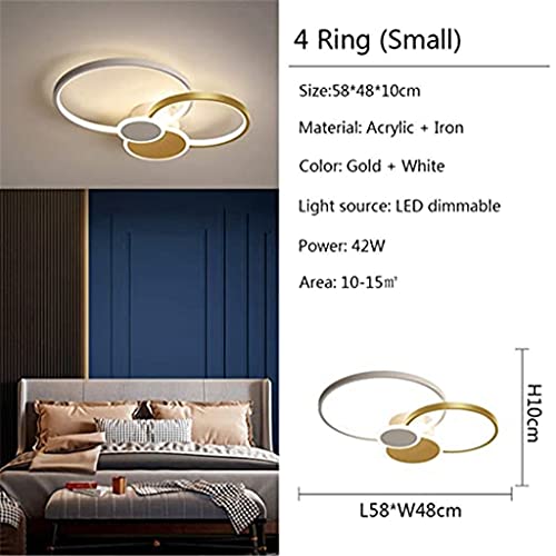 Lámpara de techo LED para sala de estar grande y comedor contemporáneo color oro 7