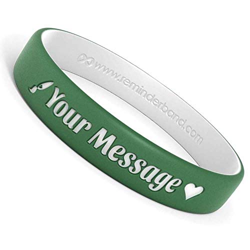 Reminderband Custom 100% Silicone Luxe Wristbands – Personalized Motivational Bracelets, Bulk Rubber Bands for Events, Fundraisers, Awareness, Gifts - Hypoallergenic Bands